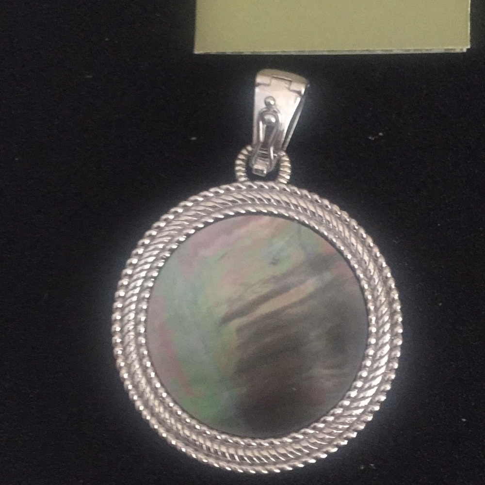 Judith Ripka mother of pearl Ruby large pendant - Picture 5 of 5